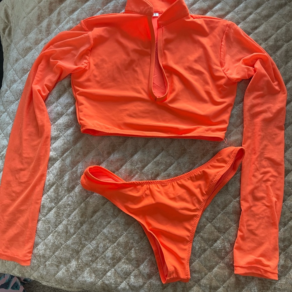 BRAND NEW Bright Orange Swimsuit
